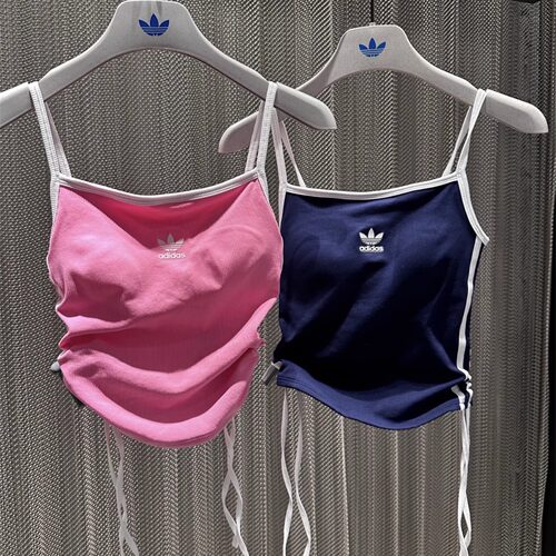 Adidas三叶草 女子运动休闲潮流刺绣经典吊带背心 KE3887 KE3888