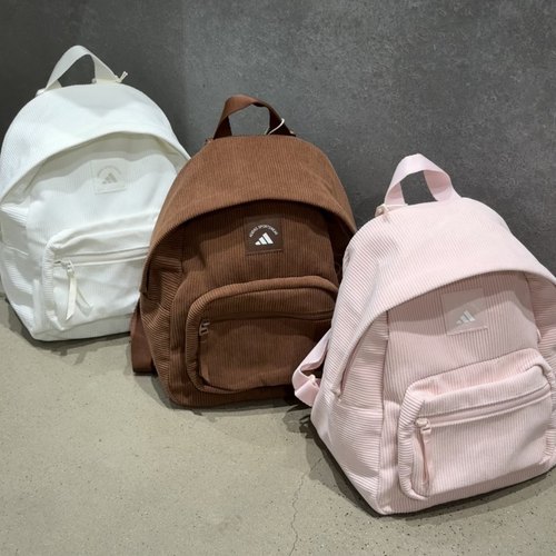 阿迪达斯 女子运动休闲灯芯绒双肩背包书包 KT0855 KT0856 KT0857