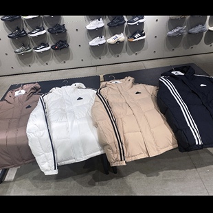 阿迪达斯 男女运动休闲经典连帽羽绒服外套 JW6732 JW6734 JW6735