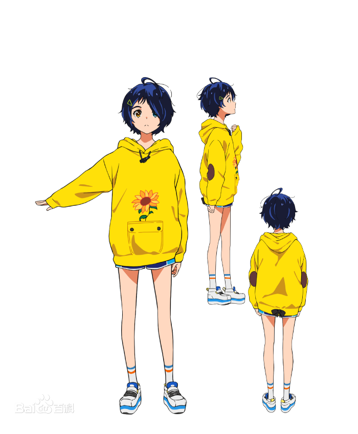 帝都动漫cosplay假发套cos奇蛋物语大户爱蓝黑色呆毛短款定制假毛