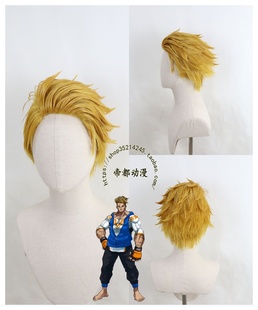 帝都动漫 街霸6 街头霸王6 卢克 曼农 COS 定制假发 假毛 造型