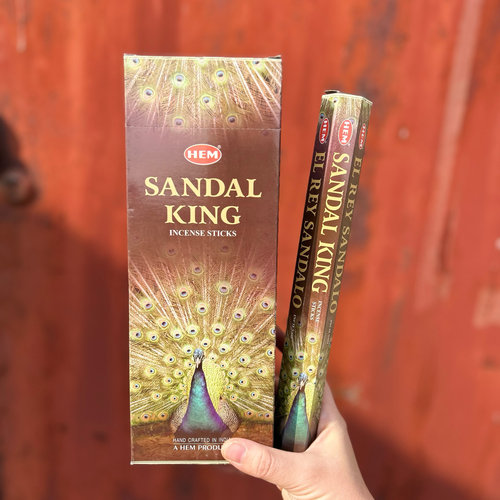 印度香HEM 檀香王SANDAL KING 香薰木香竹签香室内办公净化空气