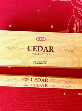 hem进口印度香CEDAR雪松香薰净化室内持久家用室内竹签香木质香