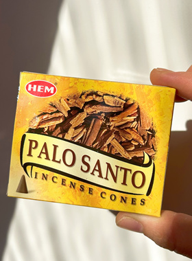 秘鲁圣木香印度进口塔香PALO SANTO 正品HEM锥香净化供奉香薰