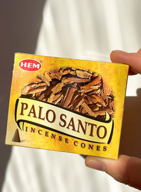 秘鲁圣木香印度进口塔香PALO SANTO 正品HEM锥香净化供奉香薰