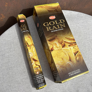 RAIN竹签香 吸金招财室内熏香家用 金雨GOLD 印度香进口HEM线香