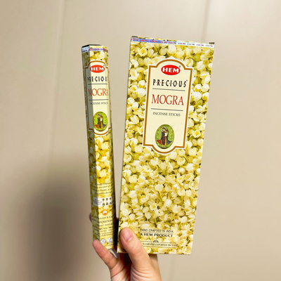 印度进口正品线香HEM 初春茉莉香MOGRA（或译为小茶花）竹签香
