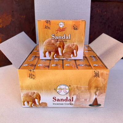 印度进口塔香flute老牌-檀香Sandal 家用室内香薰锥香木质香除味