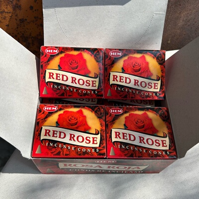 印度进口塔香HEM红玫瑰RED ROSE锥香室内持久正品香薰净化 浓香型