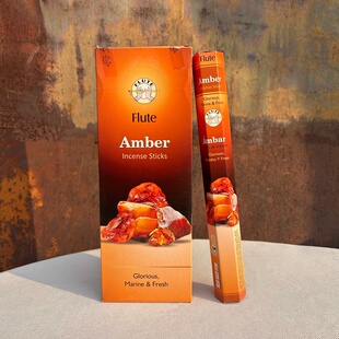 印度进口Flute正品线香琥珀Amber 香薰竹签香家用室内卫生间除臭