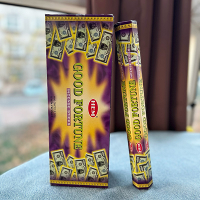 印度进口HEM Good Fortune 丰盛幸运 福气香好运香薰线香竹签香