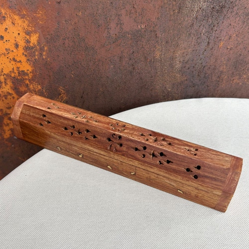 【微瑕】吹爆的手工中古风～印度实木卧香盒（竹签香/塔香两用）