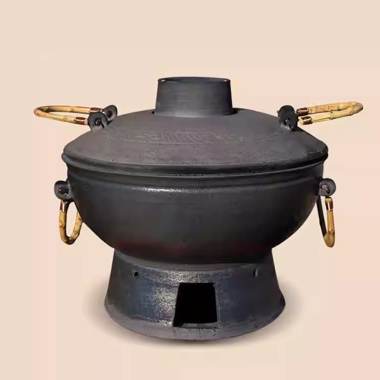 木炭涮肉无釉耐高温打边炉土砂锅