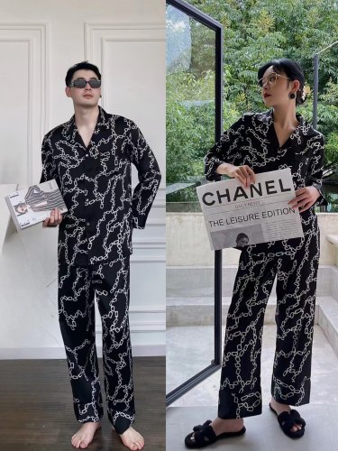 sherlarr开春新款情侣睡衣冰丝套装男女高级感长袖家居服2件套冬