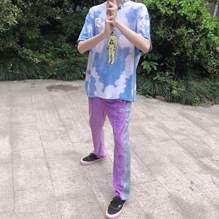 ROCKY同款 男女ASAP track联名AWGE限定pants运动休闲长裤 Needles