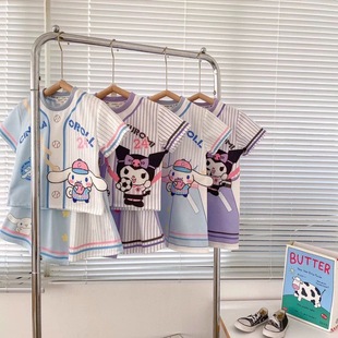 两件套宝宝小童潮款 女童甜美运动宝贝T恤裙短袖 可爱卡通套装 新款