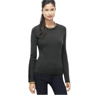 圆领合身亚克力绵羊毛衫 秋冬经典 毛衣 美国ann23taylor女装 89美金