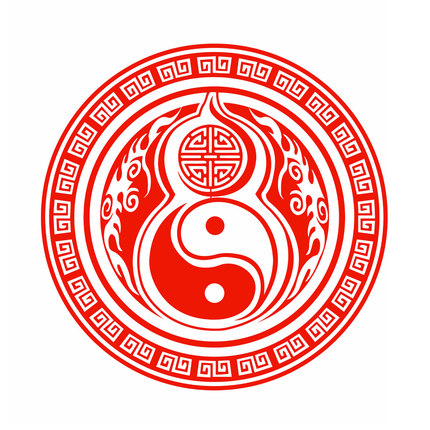太极葫芦窗花静电贴纸招财吉祥剪纸玻璃贴窗户门双面红色擦水贴