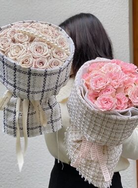 鲜花花束花束包装布艺材料新款