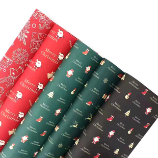 苹果包装纸平安果圣诞节牛皮纸加厚防水平安夜彩色雪花包苹果的纸