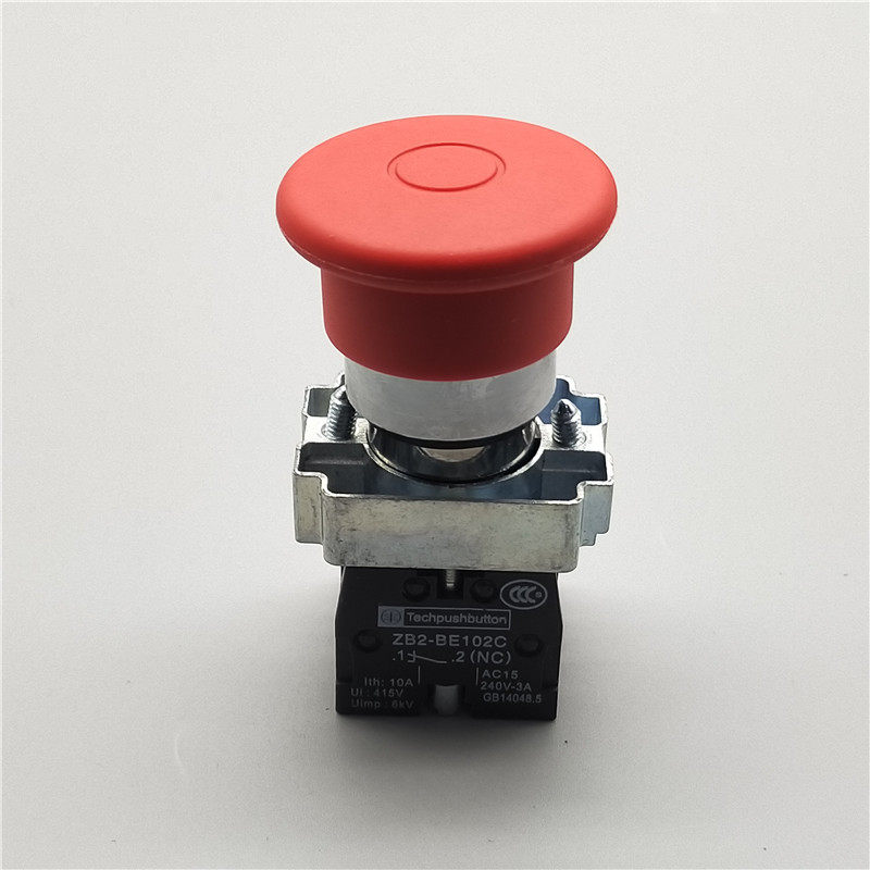 金属型xb2-bt42蘑菇头按钮开关 推拉式 拉拔式 zb2-101c/102c红