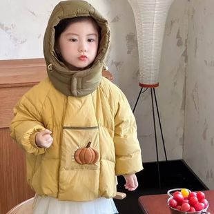 儿童姐弟装羽绒服东北极寒2025新款背面男女童超好看洋气加厚外套