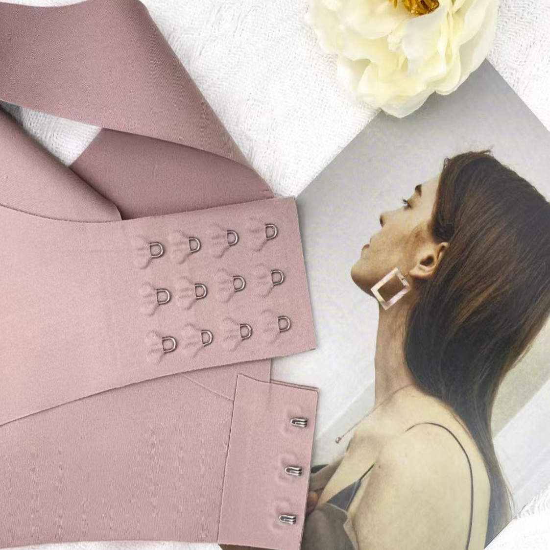 美佳美侬内衣女大胸显小收副乳防下垂无钢圈文胸全罩杯扣薄款胸罩