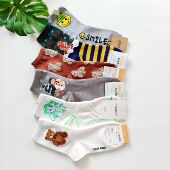 断款 清仓 春夏秋冬四季 韩国女棉袜卡通休闲时尚 运动中筒短袜