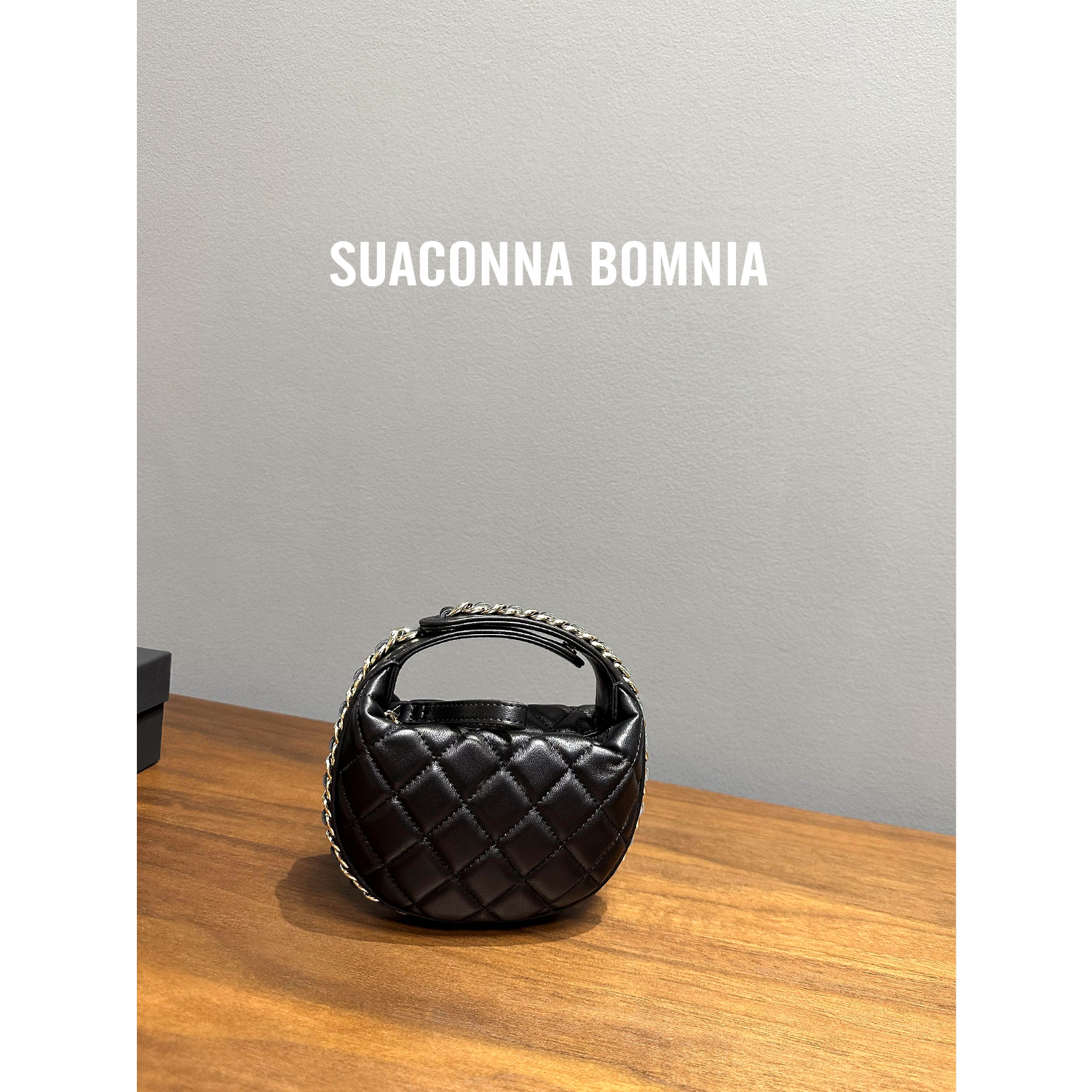 条格纹手拿包羊皮小废包手提包