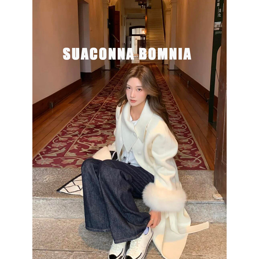 Aimarny/25K小香风黑白熊猫德训鞋女真皮系带平底休闲运动鞋