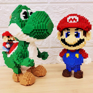 小顆粒拼裝 積木玩具狐貍兔子喬巴馬里奧龍貓瑪麗場景 鉆石 超大款