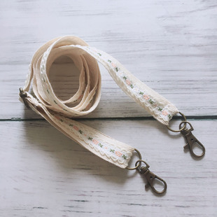 独家原创自制刺绣绣花可调节布艺帆布肩带60至120cm单肩斜挎包带