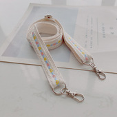 手工自制纯棉刺绣帆布带子可替换包带拍立得微单斜挎背带配件