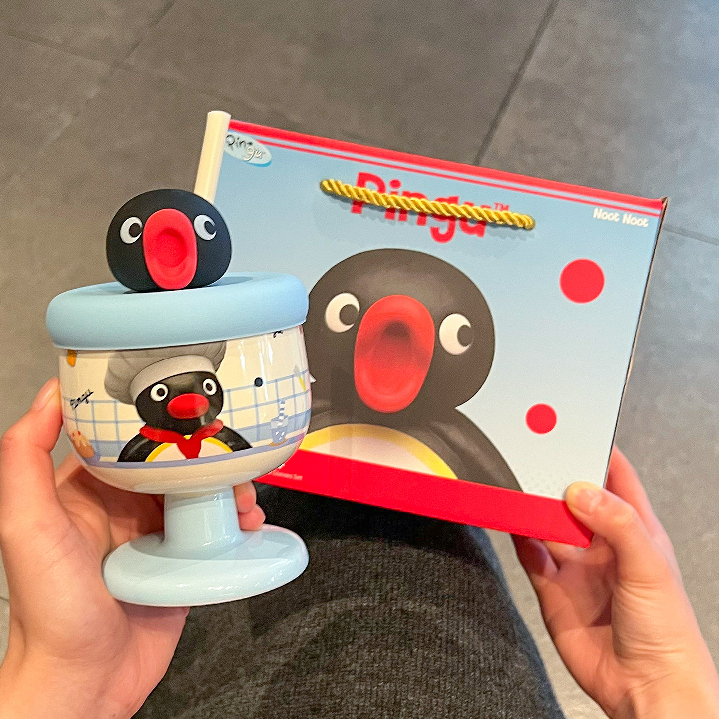 pingu企鹅生日礼物女生马克杯陶瓷杯子家用喝水杯带盖办公室礼品图片