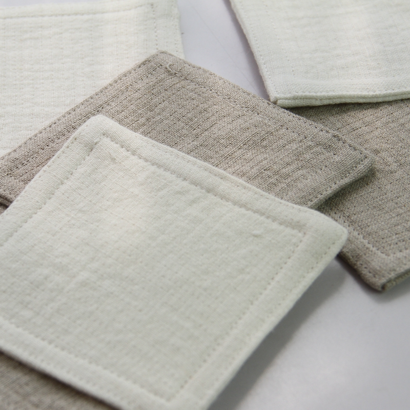 纯亚麻素色小杯垫 天然抑菌防霉茶盘碗简约中式布艺隔热垫子10*10
