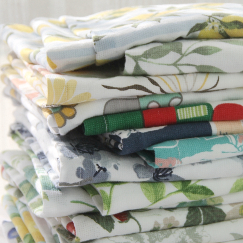 纯棉多用茶巾厨房巾全棉印花毛圈柔软吸水擦拭装饰盖布Tea Towel