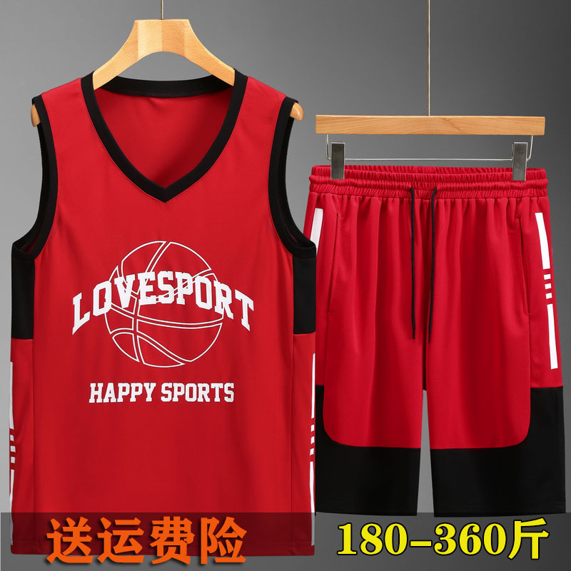 寬松夏季套頭大碼籃球服舒適透氣