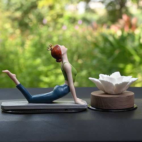 高档茶宠家居美女瑜伽汽车摆件