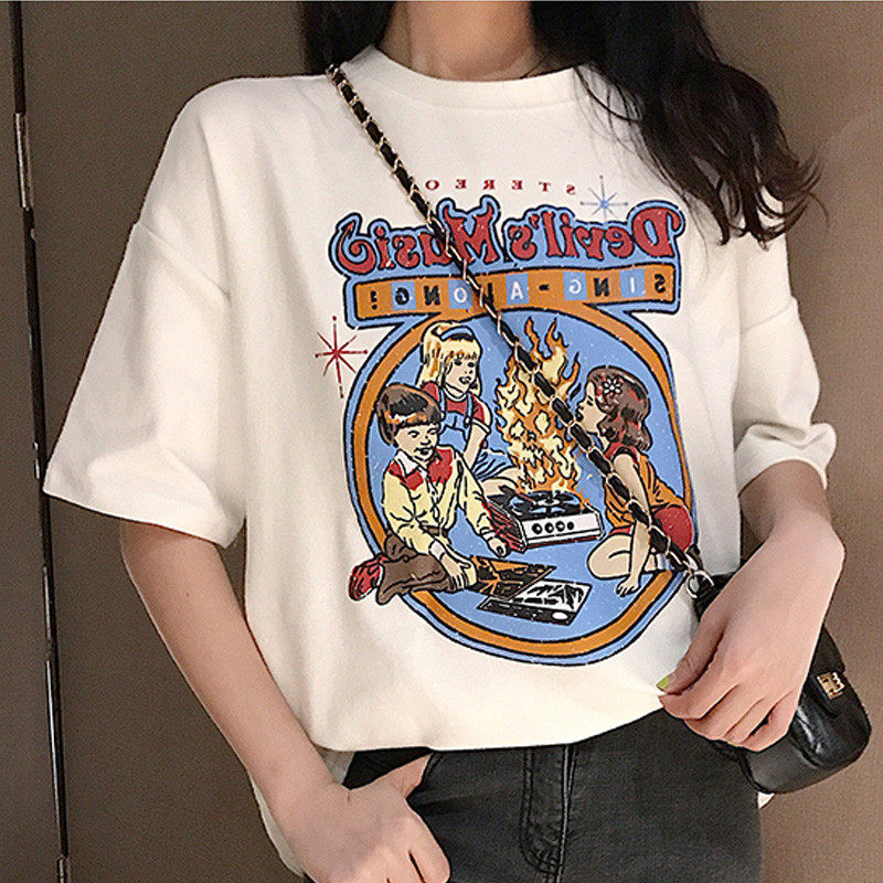 2020 spring clothes new pattern fashion printing Short sleeved T-shirt Easy Large T-shirts jacket Lovers money Base coatin the Women's clothing/Boutique , T-shirt  category - from Buy2taobao.com to provide professional Taobao agent buy service