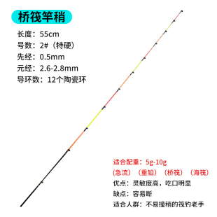 桥筏竿稍筏钓竿稍岸抛纳米筏竿竿稍筏杆杆稍软尾竿梢玻纤桥钓竿稍