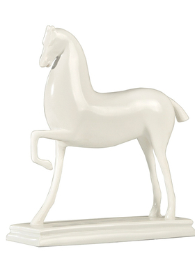 新中式抽象树脂白色雕塑摆件