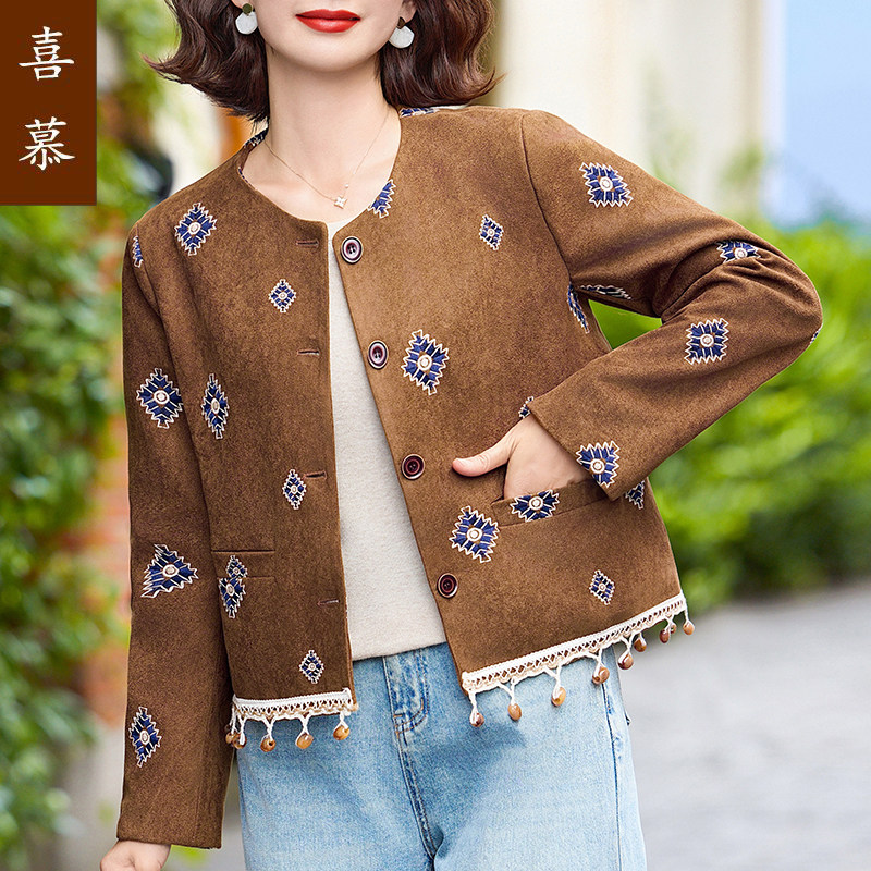 小个子妈妈小香风开衫风衣春秋