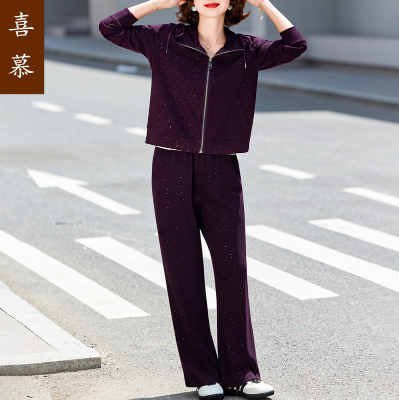 喜慕中老年妈妈春秋运动两件套