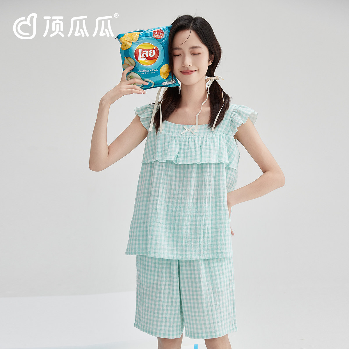 顶瓜瓜女士纯棉家居服套装