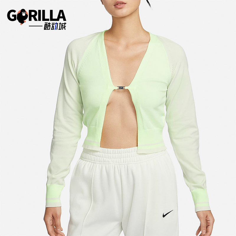 耐克女士新款长袖针织开衫