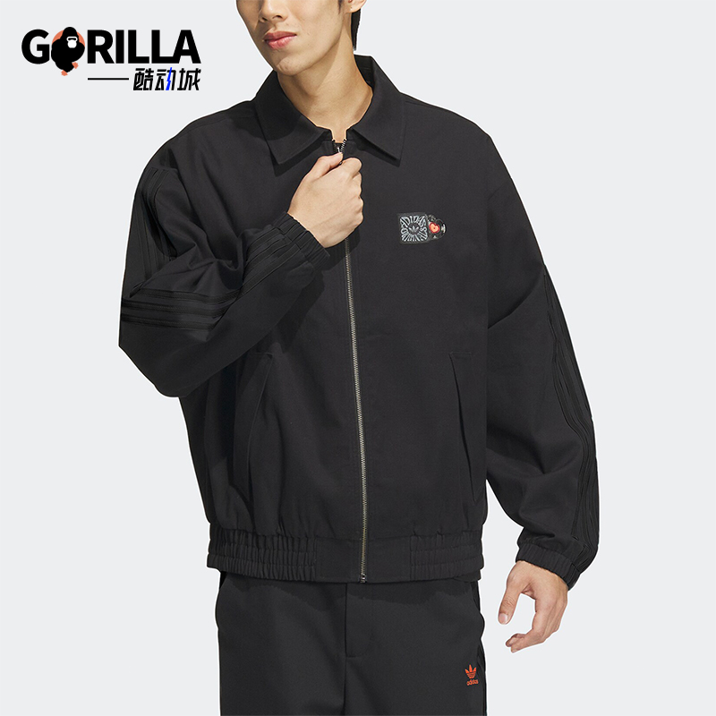 Adidas/阿迪达斯情侣款翻领外套