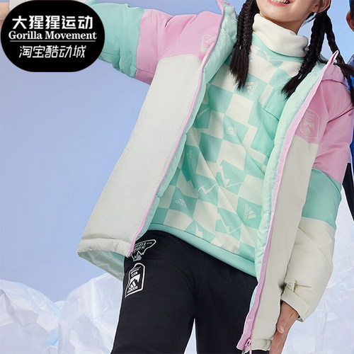 阿迪达斯正品儿童保暖羽绒服