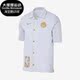 耐克正品 印花字母翻领排扣男子运动短袖 衬衫 Nike FD0979 100