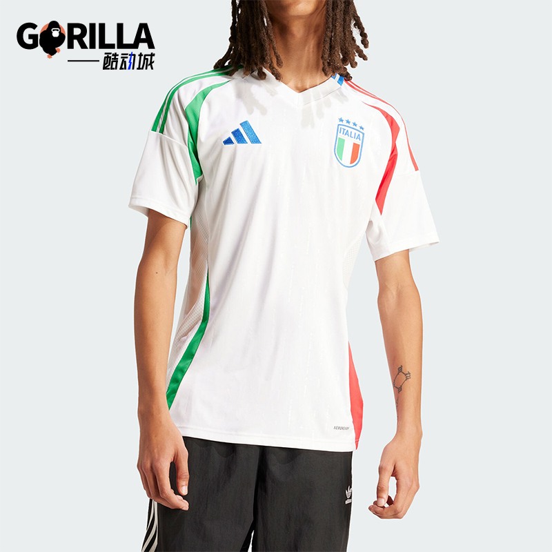 阿迪达斯男士足球运动短袖球衣