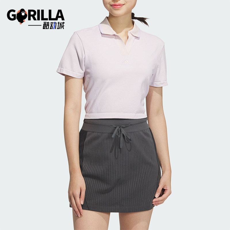 Adidas/阿迪达斯正品FUSTL SEAM POLO女士简约翻领短袖JE1438